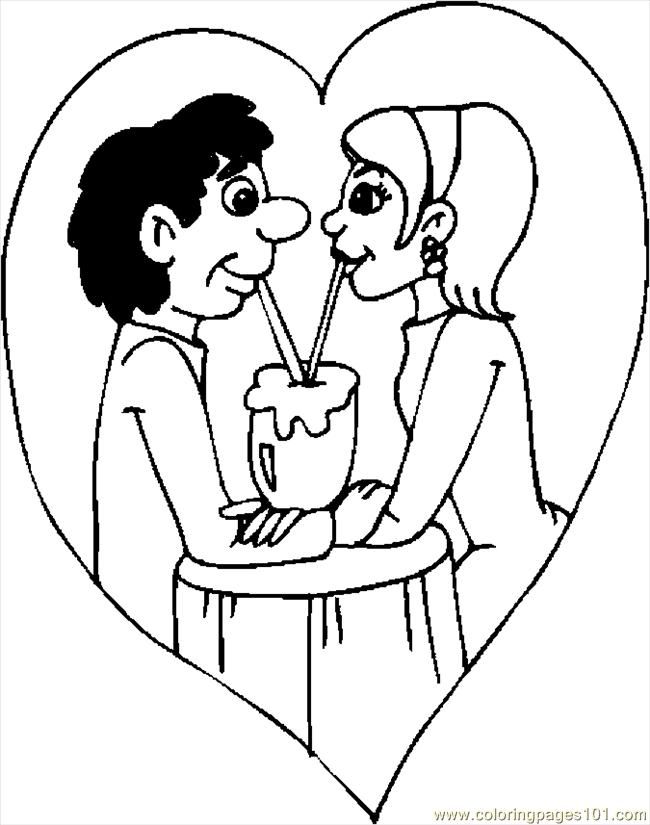 printable coloring page couple in love holidays valentines