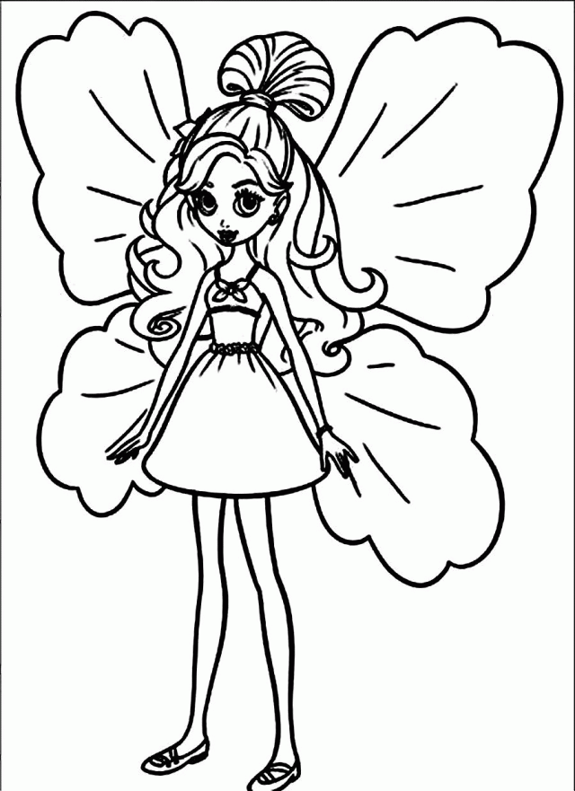 Download Barbie As Thumbelina A Little Flying Fairy Coloring Pages