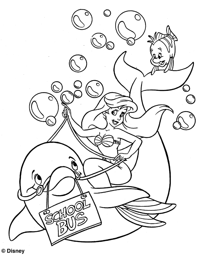 Little Mermaid with others Coloring Book