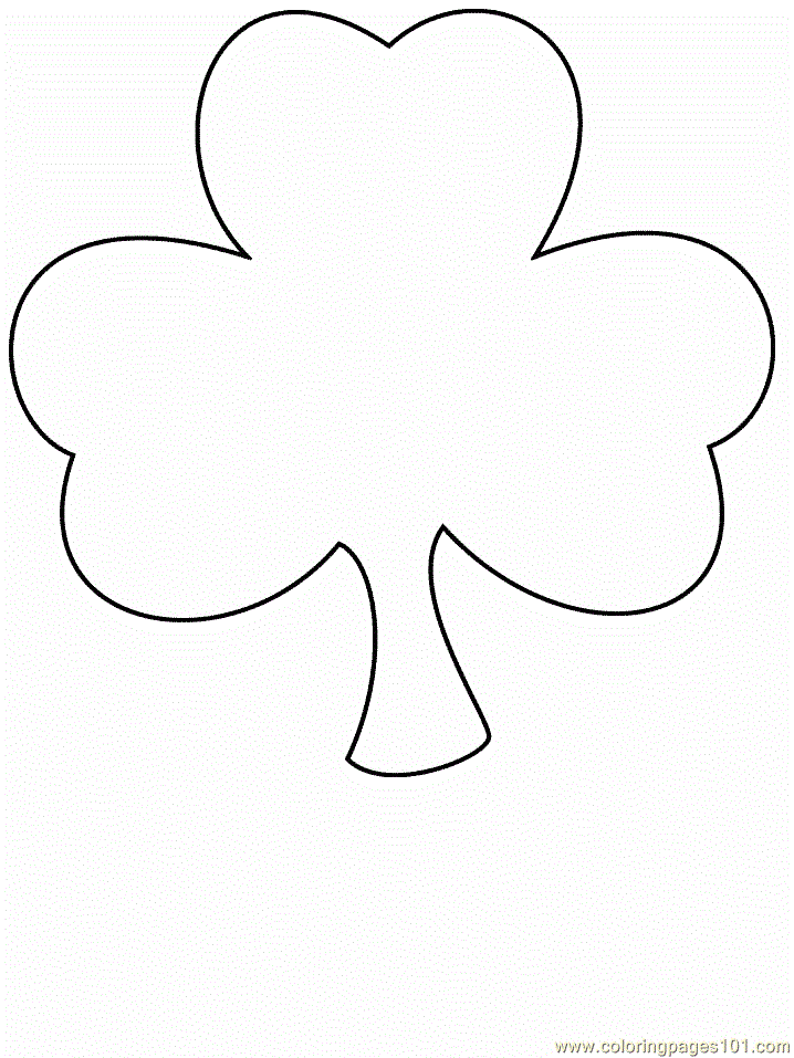 Coloring Pages clover (Cartoons > Simple Shapes) - free printable