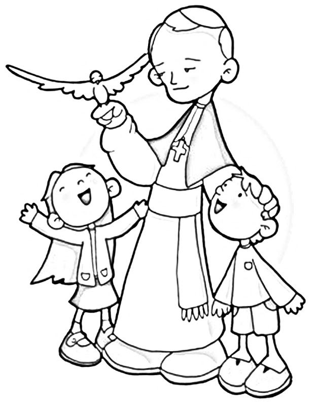 Saint pope John Paul II coloring pages | Coloring Pages