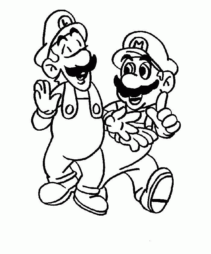 Mario And Luigi Coloring Pages – 700×840 Coloring picture animal