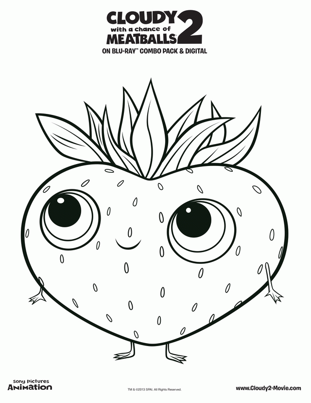 Barry the Strawberry - Free Printable Coloring Pages