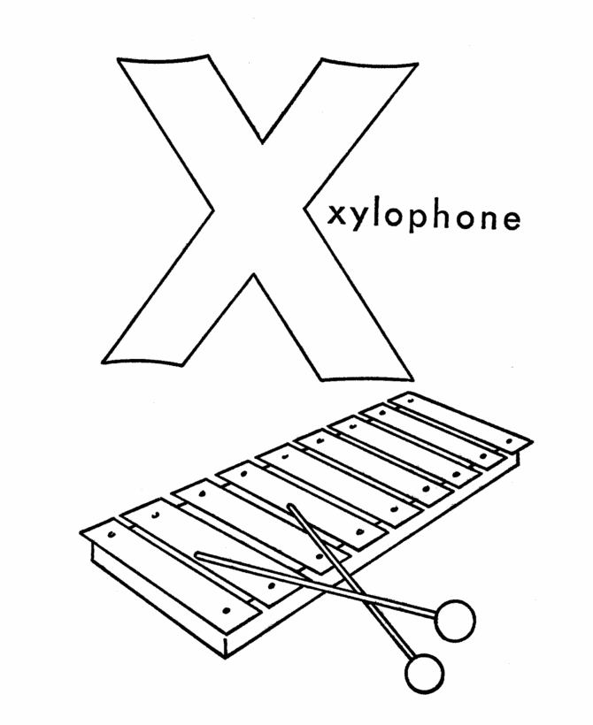 Download Letter X With Good Tools Coloring Pages Or Print Letter X