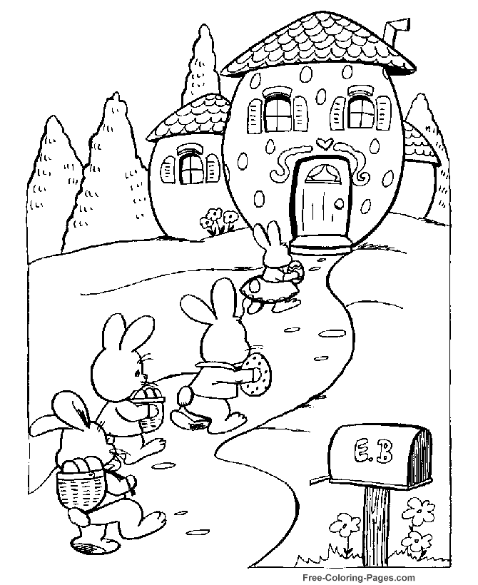 Coloring pages - Easter Bunny