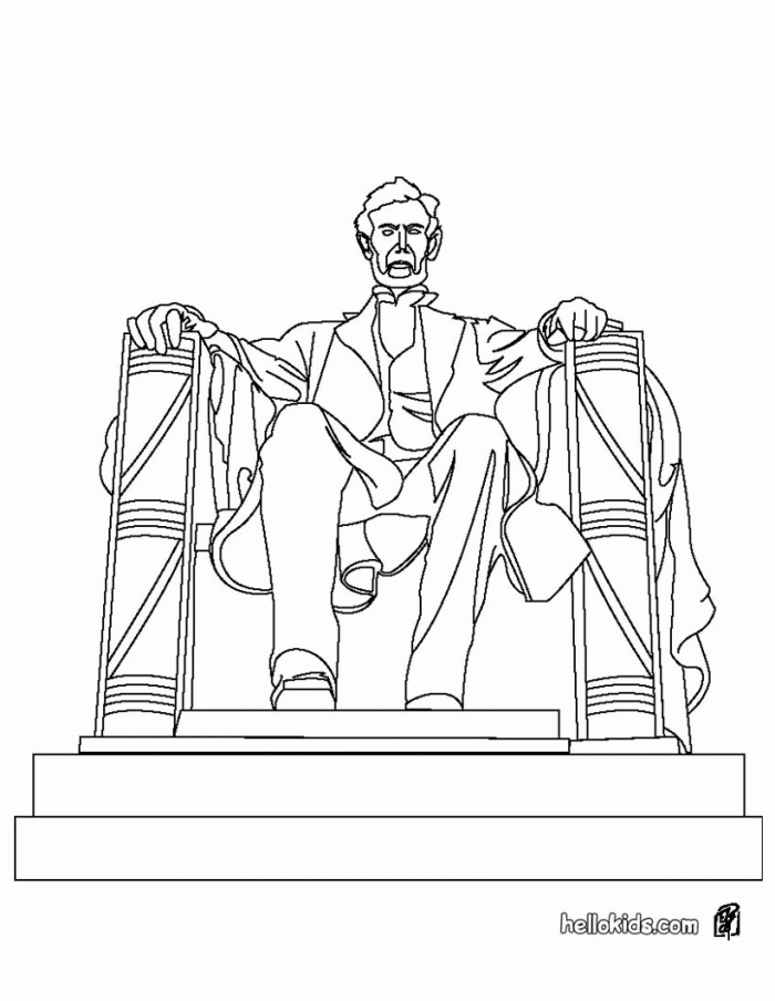 Lincoln Memorial Coloring Page Sheet | 99coloring.com