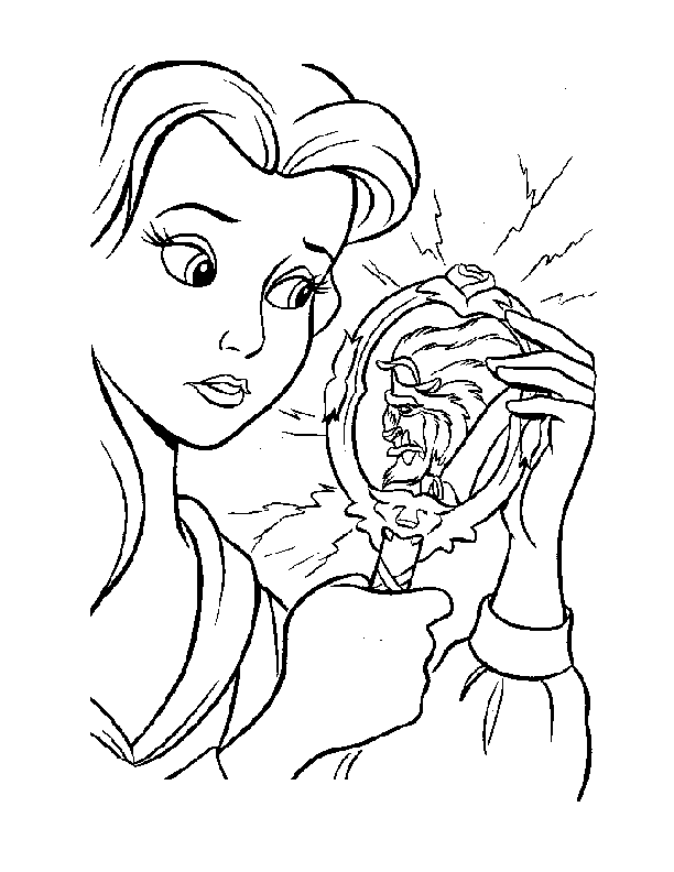 coloring pages - Cartoon » Beauty and the Beast (429) - Belle