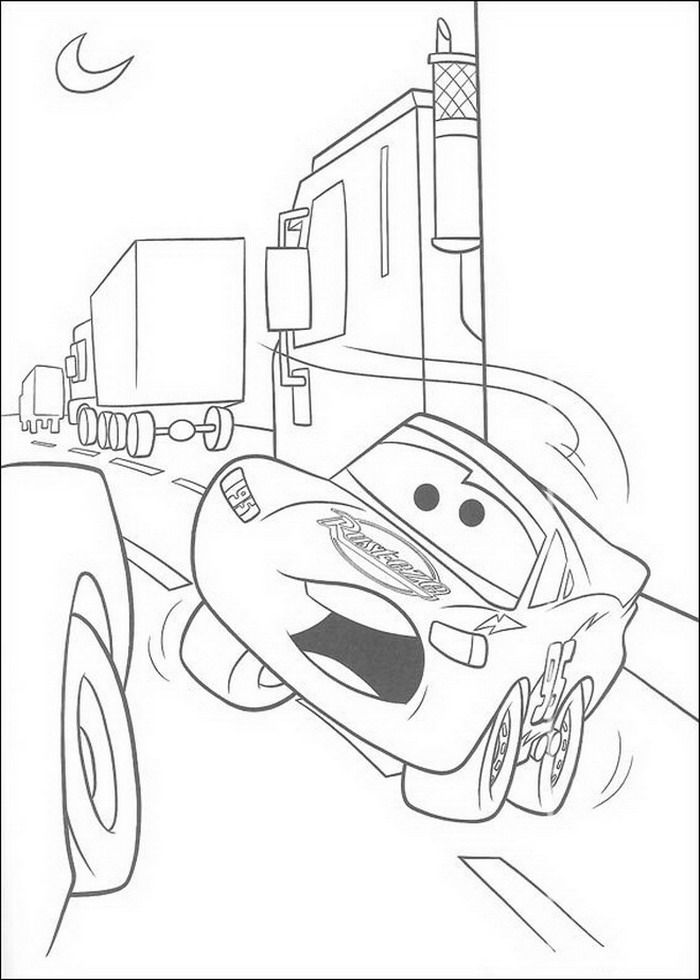 cars movie shock coloring pages