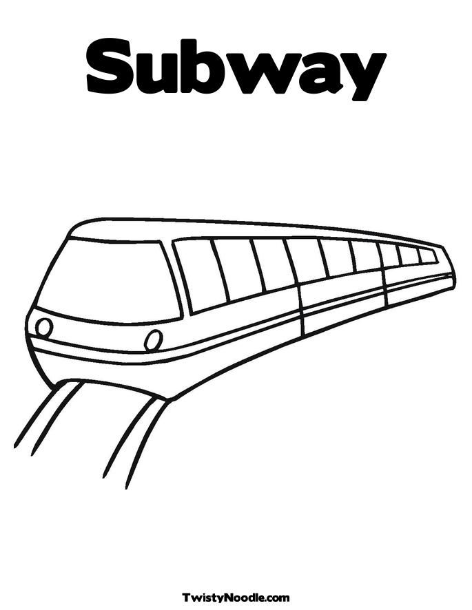 underground train Colouring Pages