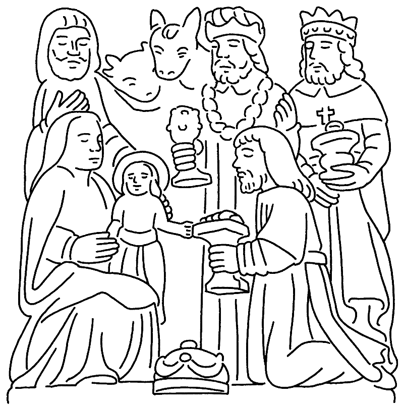 three wise man Colouring Pages (page 2)