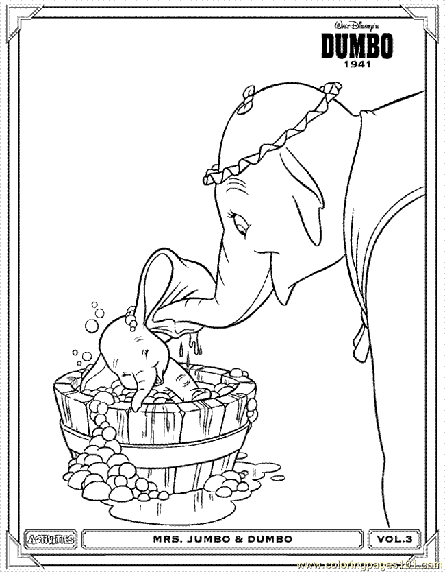 Coloring Pages Dumbo Coloring Page 09 (Cartoons > Dumbo) - free