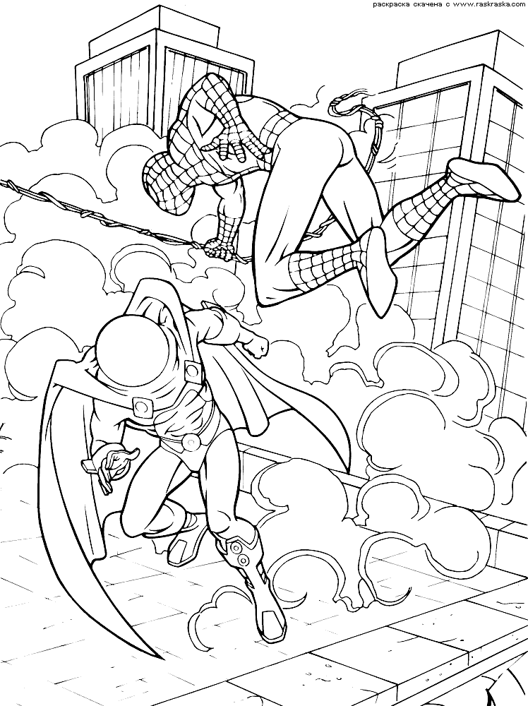 free spiderman color pages print | Coloring Pages