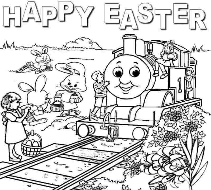 Free Printable Colouring Sheets Easter Thomas The Train For Toddler #