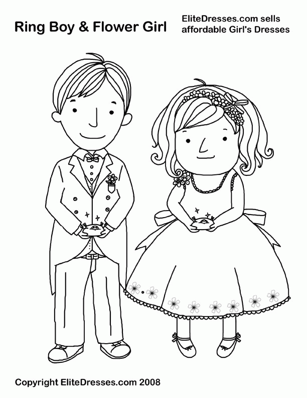 Flower Girl Coloring Pages - Flower Coloring Page