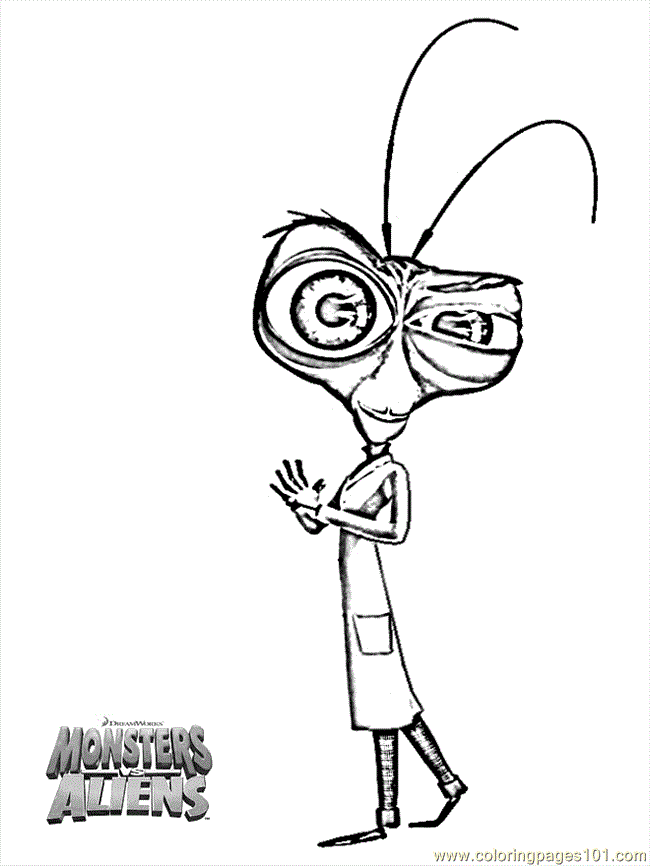 Coloring Pages Monsters Vs Aliens (2) (Cartoons > Monsters Inc