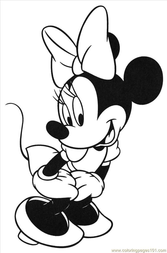 Coloring Pages Minnie Mouse Color Page4 (Cartoons > Minnie Mouse