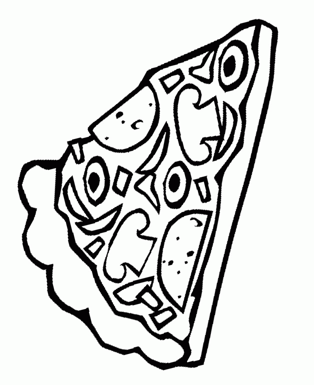 Slice Of Pizza That Are Useful Coloring For Kids - Cookie Coloring