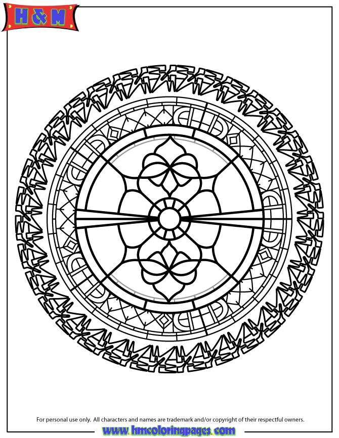 Advanced Mandala 54 Coloring Page | HM Coloring Pages