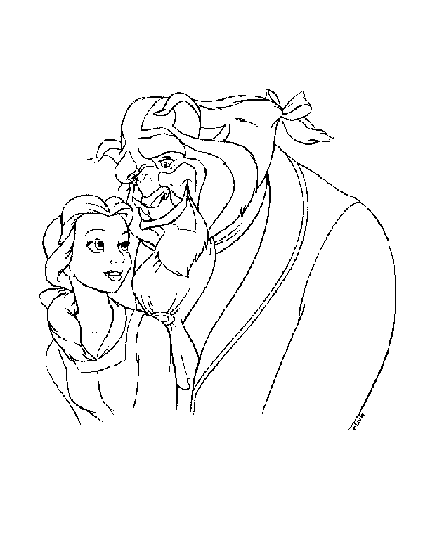 coloring pages - Cartoon » Beauty and the Beast (560) - Belle and