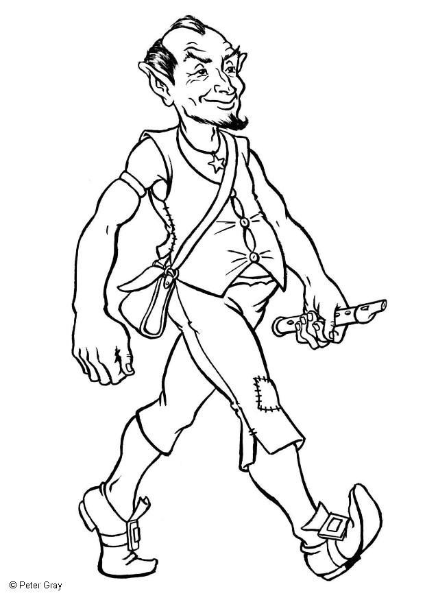 Coloring page elf - img 6925.