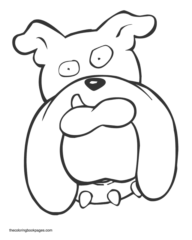 Free Bull Dog Coloring Pages | Pictxeer