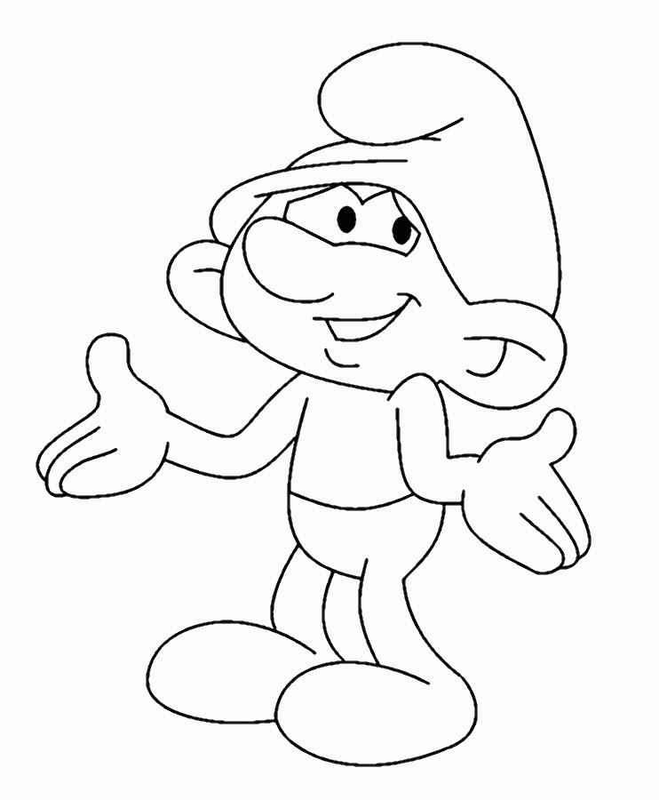 smurf clumsy Colouring Pages
