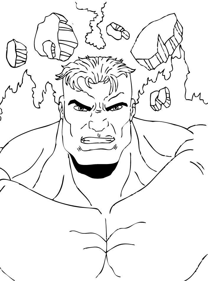 THE INCREDIBLE HULK coloring pages : 60 free superheroes coloring