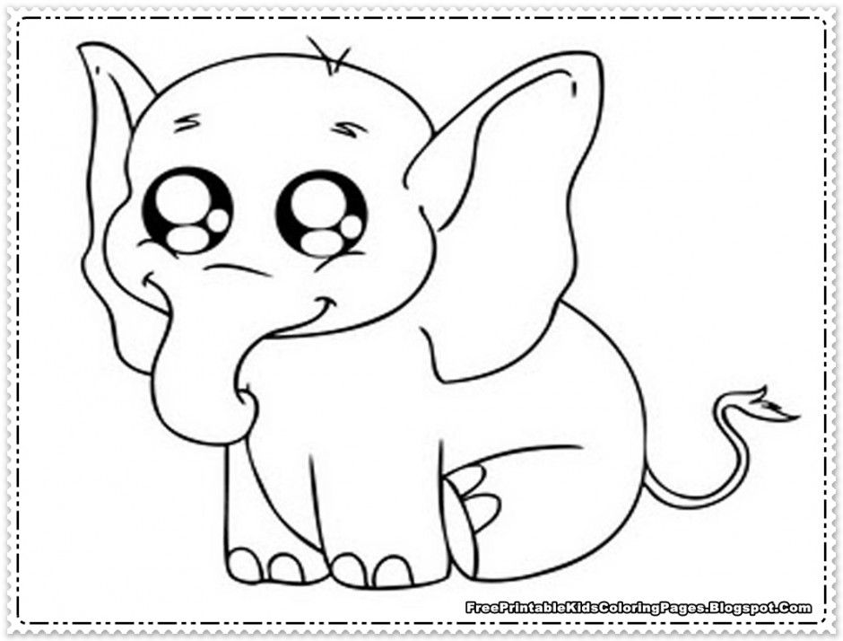 Easy Elephant Coloring Pages Photos Author Id In Animals Id 59100