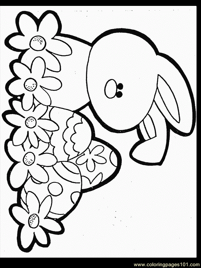 printable coloring page easter bunny cartoons