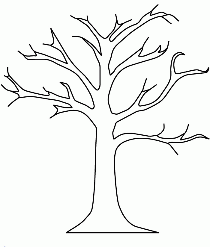 Apple Tree Without Leaves Coloring Pages - Tree Coloring Pages