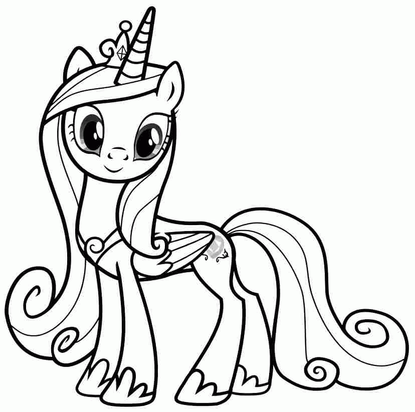 Colouring Sheets Cartoon My Little Pony Printable Free For Boys