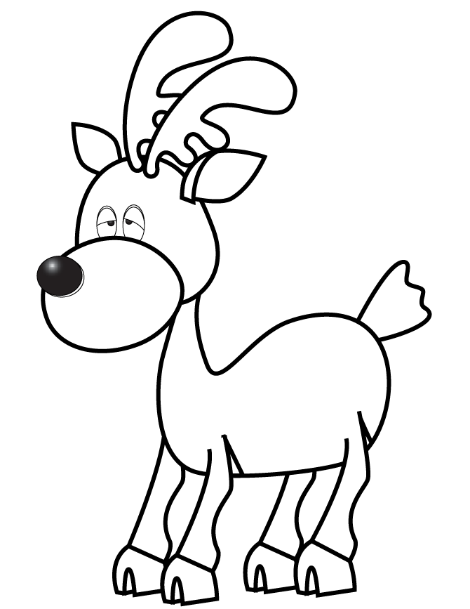 Cute Baby Reindeer Coloring Page | Free Printable Coloring Pages