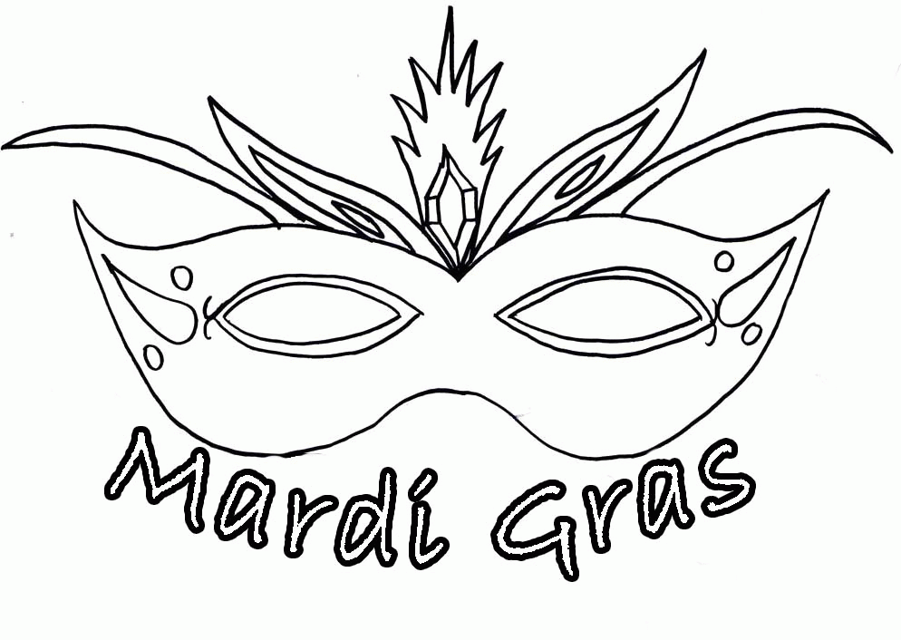 Mask Mardi Gras Coloring Pages Pictures - Mardi Gras Coloring