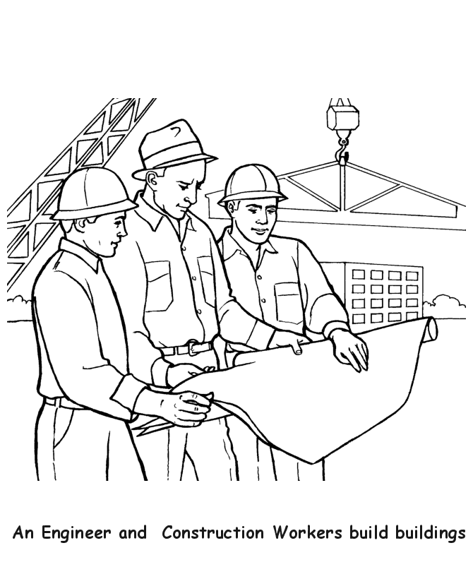USA-Printables: Labor Day Coloring Pages - Engineer and