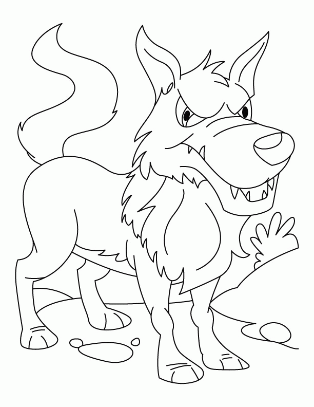 Angry wolf coloring pages | Download Free Angry wolf coloring