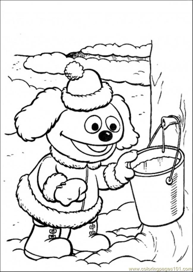 Coloring Pages The Baby Collects Some Water (Cartoons > Muppet