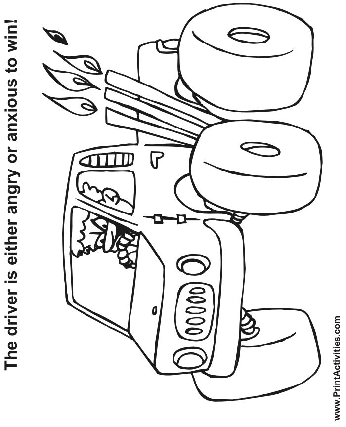 Free coloring pages trucks - letscoloringpages.com - Flames Truck