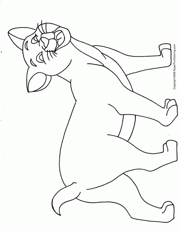Free Cat Coloring Page