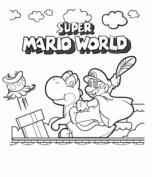 Mario Bros Coloring Picture World Pages : New Coloring Pages