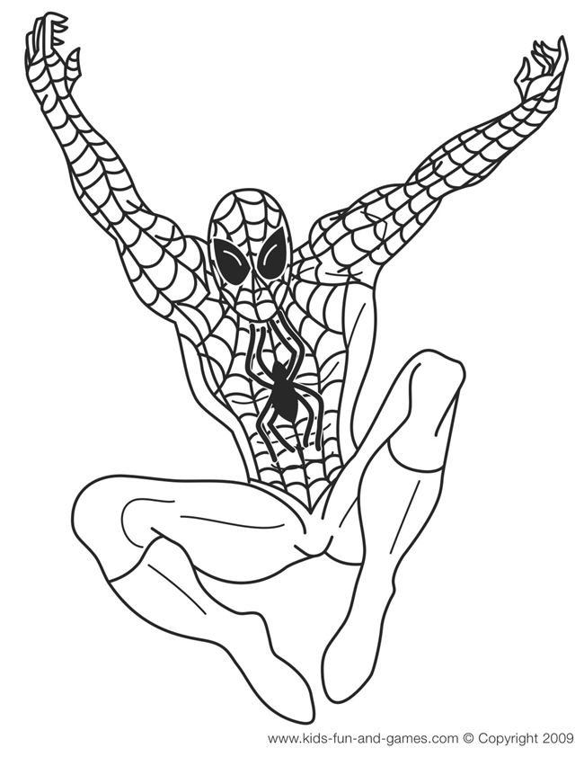 spider superhero Colouring Pages (page 2)