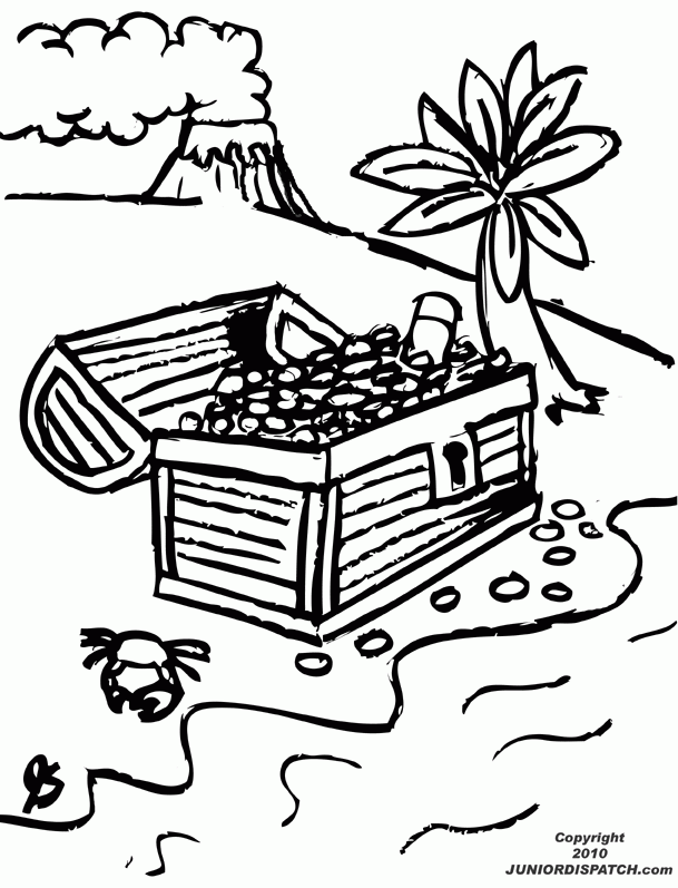 Search Results » Treasure Chest Coloring Page