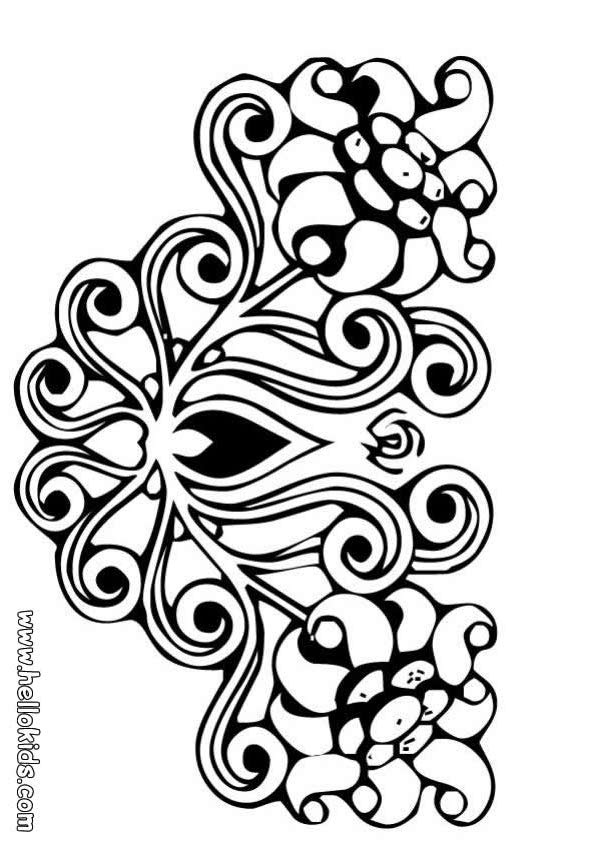 FLOWER coloring pages - Flower ornament