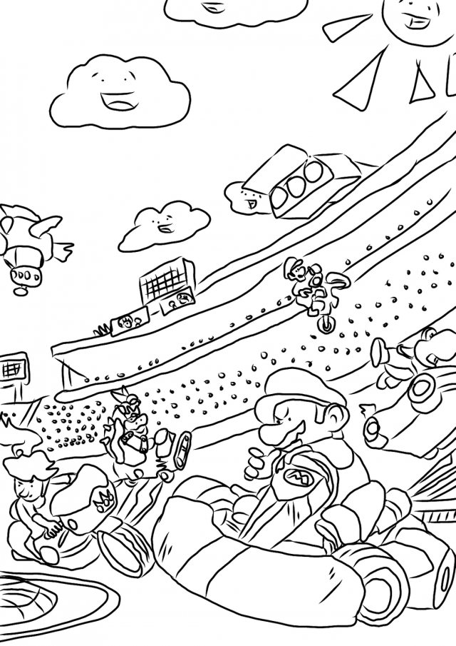 Mario Coloring Pages Super Mario Characters Coloring Pages Kids