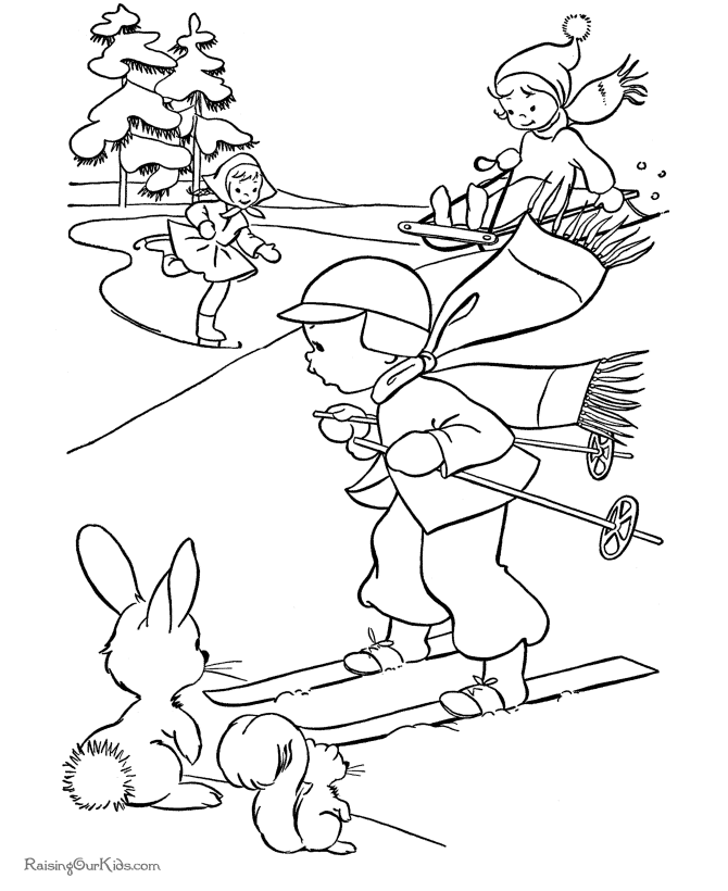 Winter Themed Coloring Pages - Free Printable Coloring Pages