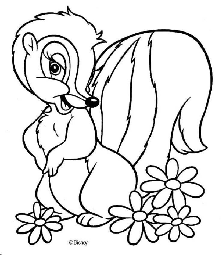 Flower From Bambi Coloring Pages | Coloring Pages For Kids