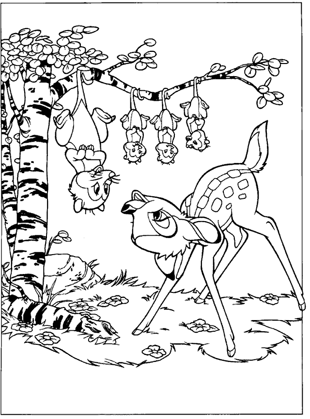 Bambi Coloring Pages for Kids