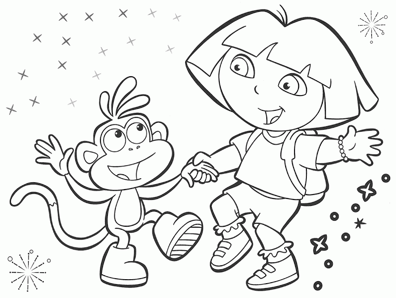 Coloring Pages Of Dora