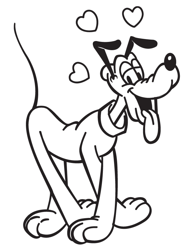Mickey Mouse Hugging Pluto Dog Coloring Page | Free Printable