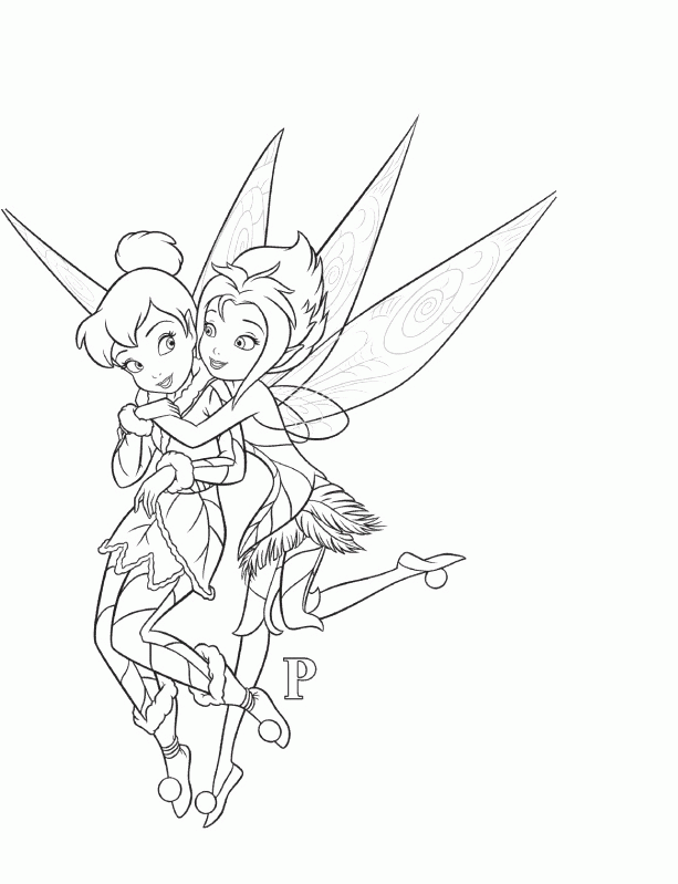 Printable Beautiful Tinkerbell Transformed Two Coloring Pages