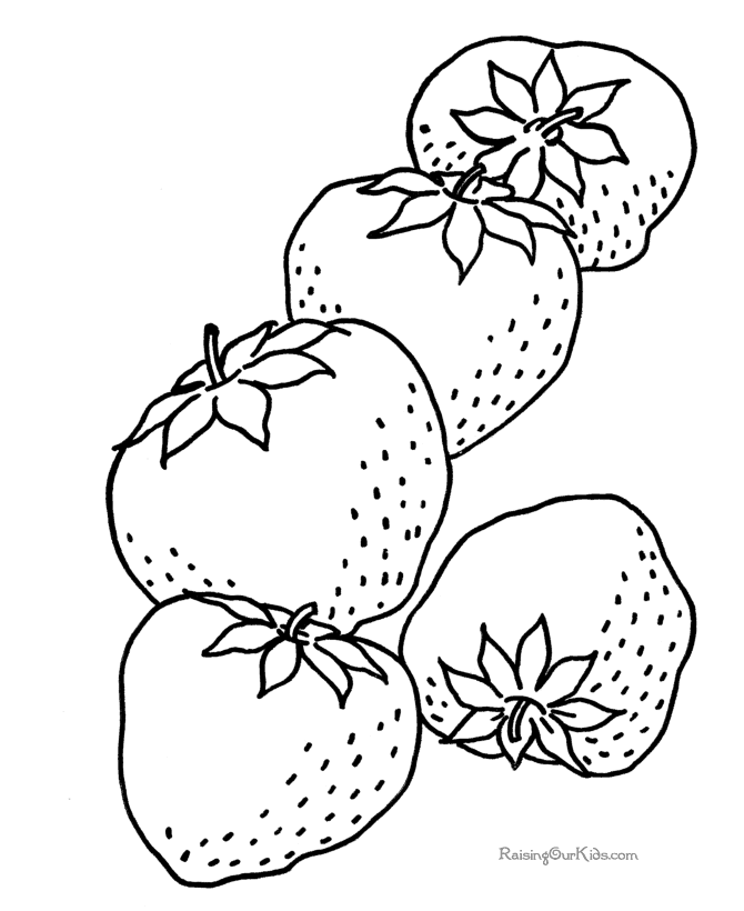 Strawberry coloring pages 001